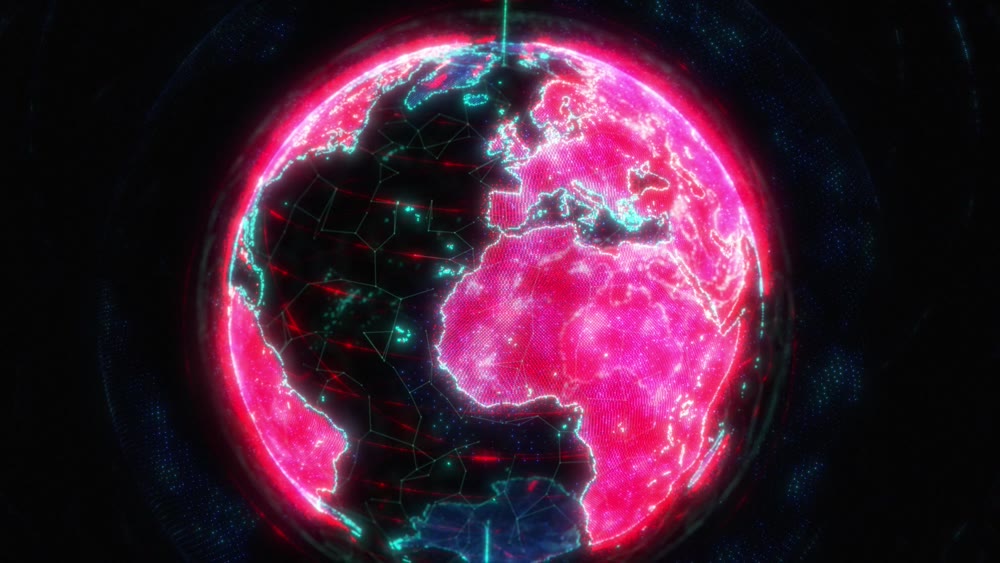 Asia Spread of the something Epidemic war, etc. The texture map of the Earth was created in the graphic editor without photos and other images. 3d illustration