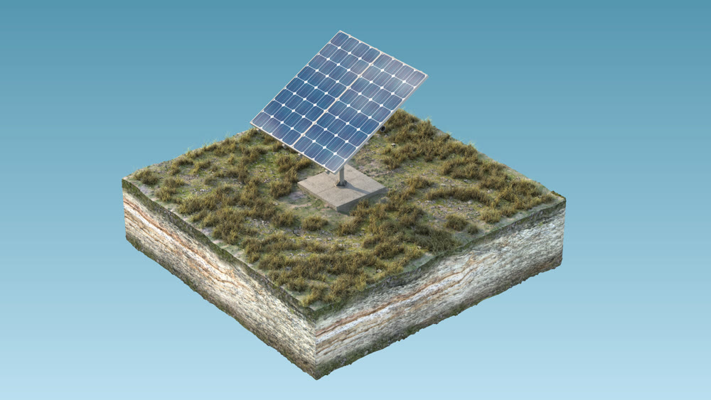 Solar panel, green energy. background picture. 3D rendering. 3D illustration