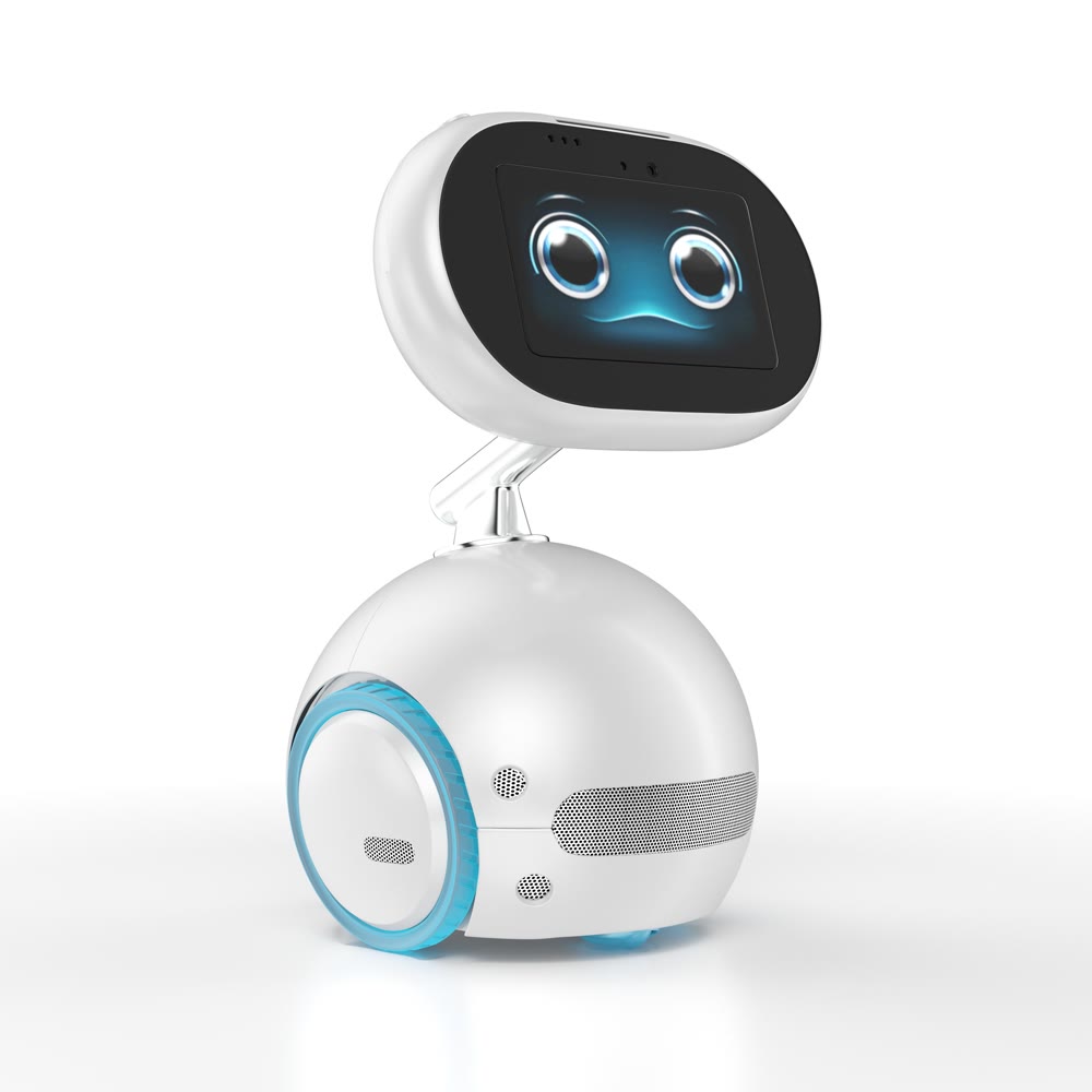 Smart robot with smart screen. Household Assistant. 3d illustration.