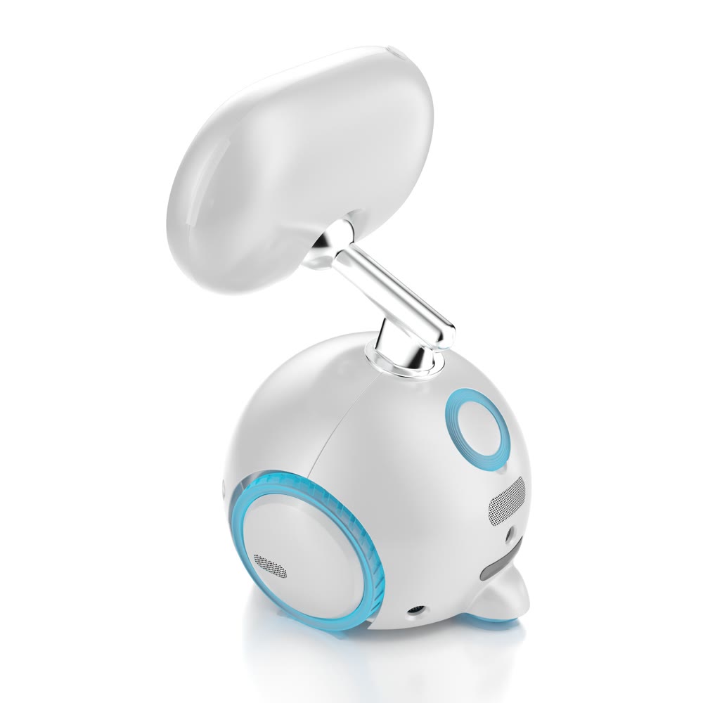 Robot with smart screen. Household Assistant. 3d illustration