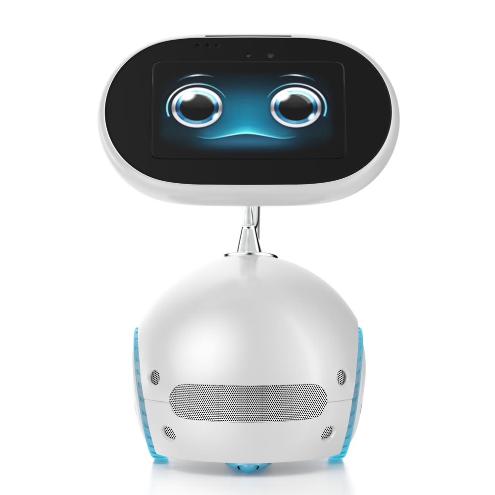 Robot cleaner. Touch screen, autonomous operation. 3d illustration.