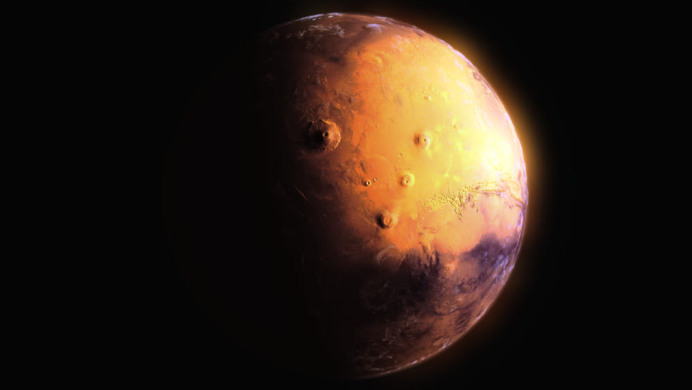 MARS PLANET 8k 3d rendering