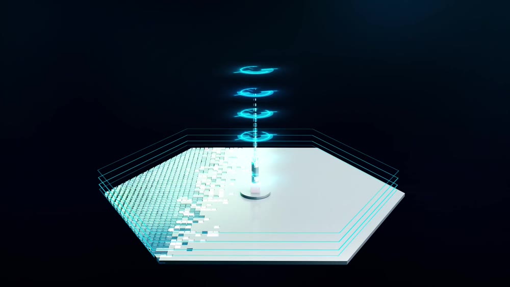 The 5G communications tower is being built and expanding its area of influence